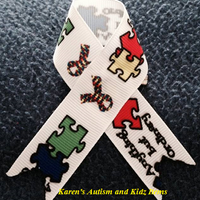 Ribbon Autism Awareness on pins
