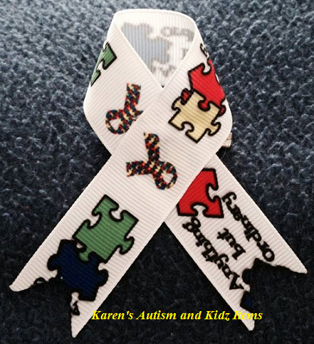 Ribbon Autism Awareness on pins