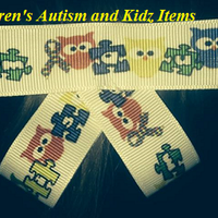 Autism Ribbon Hair Clip