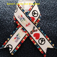 Ribbon Autism Awareness on pins