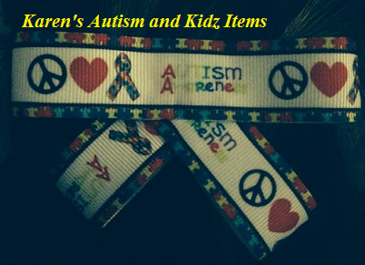 Autism Ribbon Hair Clip
